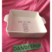 Load image into Gallery viewer, Rae Dunn White Trick Or Treat Halloween Square Baking Dish Artisan Collection