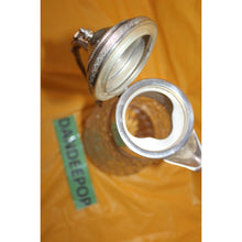 Load image into Gallery viewer, Antique WA Italy Diamond Cut Crystal Silver Plate Pitcher Decanter Carafe