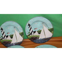 Load image into Gallery viewer, Coastal Breeze Warren Kimble 1998 By Sakura 4 Piece Lunch Snack Appetizer Plates