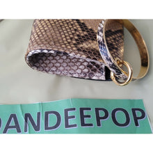 Load image into Gallery viewer, Ted Rossi NYC Python Snakeskin Bangle Clutch Wristlet Handbag C107 M10049