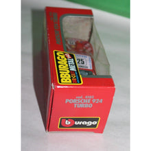 Load image into Gallery viewer, Bburago Die Cast Metal Porsche 924 Turbo Red Toy Car 143 In Box