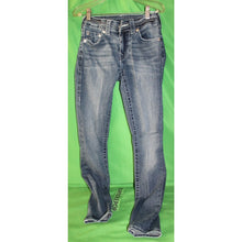 Load image into Gallery viewer, True Religion Mid Rise Skinny Jennie Curvy Blue Jeans Size Women's 24