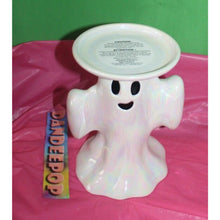 Load image into Gallery viewer, Bath & Body Works Opalescent Pedestal Ghost Candle Holder Halloween 2024