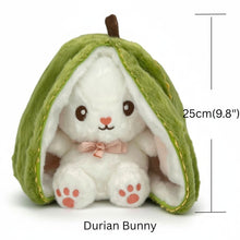Load image into Gallery viewer, Reversible Strawberry Bunny Plush Toy Soft Polyester Stuffed Animal for Kids Hide and Seek Transforming Toy
