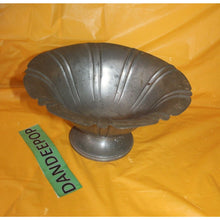 Load image into Gallery viewer, Antique Pilgrim 2339 F S Crest Solid Pewter Metal Vase Bowl Centerpiece