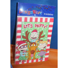Load image into Gallery viewer, Vintage Carlton Amer Greetings Designware Rugrats Let's Party Holiday Invitation