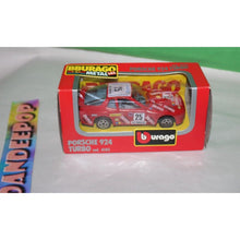 Load image into Gallery viewer, Bburago Die Cast Metal Porsche 924 Turbo Red Toy Car 143 In Box
