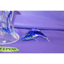 Load image into Gallery viewer, Cristal d'Arques Lead Crystal Dolphin On Wave Animal Figurine Decor W/ Smaller