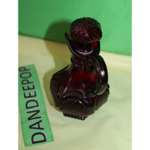 Load image into Gallery viewer, Ruby Red Glass Avon Cape Cod Cruet Skin So Soft Bath Oil Empty Bottle Valentine
