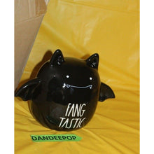Load image into Gallery viewer, Rae Dunn Fang Tastic Figural Ceramic Black Bat Halloween