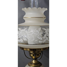Load image into Gallery viewer, Quoizel 1978 Satin Lace Floral Gone With The Wind Hurricane Table Lamp 23.5" Med