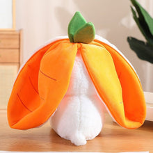Load image into Gallery viewer, Reversible Strawberry Bunny Plush Toy Soft Polyester Stuffed Animal for Kids Hide and Seek Transforming Toy