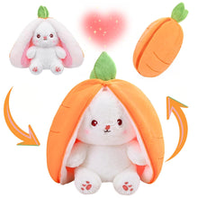 Load image into Gallery viewer, Reversible Strawberry Bunny Plush Toy Soft Polyester Stuffed Animal for Kids Hide and Seek Transforming Toy