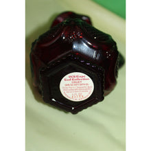 Load image into Gallery viewer, Ruby Red Glass Avon Cape Cod Cruet Skin So Soft Bath Oil Empty Bottle Valentine