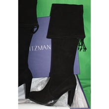 Load image into Gallery viewer, Stuart Weitzman Taglia Highland Black Suede High Heel Boots WL59653 Women's 6