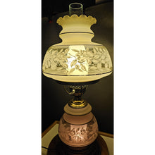 Load image into Gallery viewer, Quoizel 1978 Satin Lace Floral Gone With The Wind Hurricane Table Lamp 23.5" Med