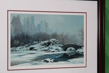 Load image into Gallery viewer, Alexander Chen Central Park Bridge Winter Seriolithograph Numbered Signed Art
