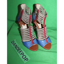 Load image into Gallery viewer, Brian Atwood Vero Cuoio Open Toe High Heel Sandals Multi Color Size Women's 6.5