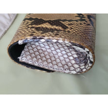 Load image into Gallery viewer, Ted Rossi NYC Python Snakeskin Bangle Clutch Wristlet Handbag C107 M10049