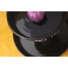 Load image into Gallery viewer, Rae Dunn No Tricks Just Treats 2 Tier Snack Holder Ceramic Display Halloween