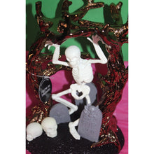 Load image into Gallery viewer, Bath & Body Works Dancing Skeleton In Tree Glow In The Dark Candle Holder