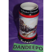 Load image into Gallery viewer, Anheuser Busch Budweiser A Perfect Christmas 1992 Beer Stein Drinkware Ceramarte
