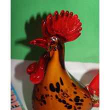 Load image into Gallery viewer, Vintage Murano Style Handblown Rooster Paperweight Solid Figurine 8.5" tall