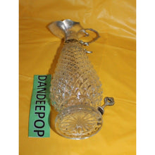 Load image into Gallery viewer, Vintage Claret Gut Glass Silver Plated Wine Decanter Pourer Pitcher With Top