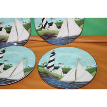 Load image into Gallery viewer, Coastal Breeze Warren Kimble 1998 By Sakura 4 Piece Lunch Snack Appetizer Plates