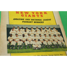 Load image into Gallery viewer, New York Giants Baseball Original 1952 Rare 5 Player Signed Booklet Fawcett Pub