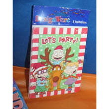Load image into Gallery viewer, Vintage Carlton Amer Greetings Designware Rugrats Let's Party Holiday Invitation