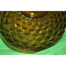 Load image into Gallery viewer, Whitehall Colony Gold Amber Glass Diamond Pattern 3 Piece Salad Set K6217