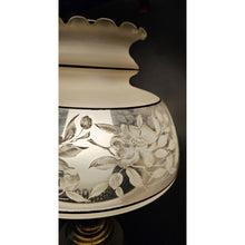 Load image into Gallery viewer, Quoizel 1978 Satin Lace Floral Gone With The Wind Hurricane Table Lamp 23.5" BA