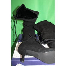 Load image into Gallery viewer, Stuart Weitzman Tiemodel Black Suede High Heel Boots G232996 Women's 6.5M