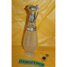 Load image into Gallery viewer, Vintage Claret Gut Glass Silver Plated Wine Decanter Pourer Pitcher With Top