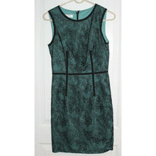 Load image into Gallery viewer, Ivy + Blu Maggy Boutique Black Overlay Teal Sleeveless Dress Size Women's 2