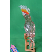 Load image into Gallery viewer, Swarovski Crystal Cockatoo Paradise Red Bird On Perch Retired Figurine 718565