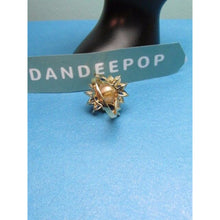 Load image into Gallery viewer, Pearl With Blue Gem Stone CZ 925 Gold Ring Size 8.5 Fashion Jewelry