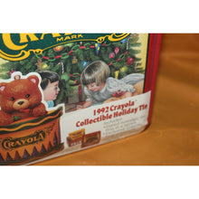 Load image into Gallery viewer, 1992 Crayola Collectible Holiday Tin With 64 Box Crayons And Christmas Ornament