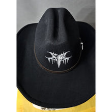 Load image into Gallery viewer, Falling In Reverse Black Cowboy Hat All My Life Release Embroidered Logo Ronnie