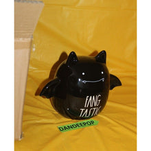Load image into Gallery viewer, Rae Dunn Fang Tastic Figural Ceramic Black Bat Halloween
