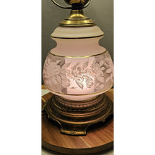 Load image into Gallery viewer, Quoizel 1978 Satin Lace Floral Gone With The Wind Hurricane Table Lamp 23.5" Med