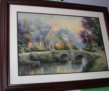 Load image into Gallery viewer, Thomas Kinkade Lamplight Manor Lithograph 2000 Framed Artist Signed Art 24 x 36