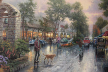 Load image into Gallery viewer, Thomas Kinkade Carmel, Sunset On Ocean Ave Lithograph 1999 Framed Signed 28x42