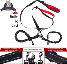 Load image into Gallery viewer, Walk Your Dogs in Style! 🐾✨ Check Out Our 360° Swivel Double Dog Leash - No Tangles, Maximum Comfort! Perfect for Two Pups Up to 200lbs! 🐶❤️