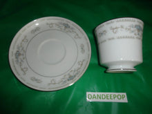 Load image into Gallery viewer, 14 set 28 Piece Wade Fine Porcelain China Blue Flower Diane Pattern Cup Saucer