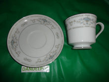 Load image into Gallery viewer, 14 set 28 Piece Wade Fine Porcelain China Blue Flower Diane Pattern Cup Saucer