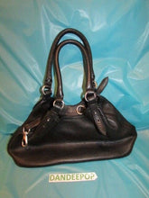 Load image into Gallery viewer, Cole Haan Designer Pebbled Leather Black Shoulder Handbag Made In India