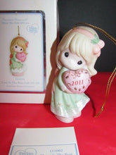 Load image into Gallery viewer, Precious Moments Love Is The Best Gift Of All Ornament 2011 Porcelain Bisque