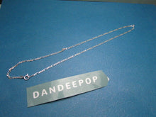 Load image into Gallery viewer, Vintage 925 Silver Small Link Chain W/ Star & Lines Hallmark Necklace Jewelry
